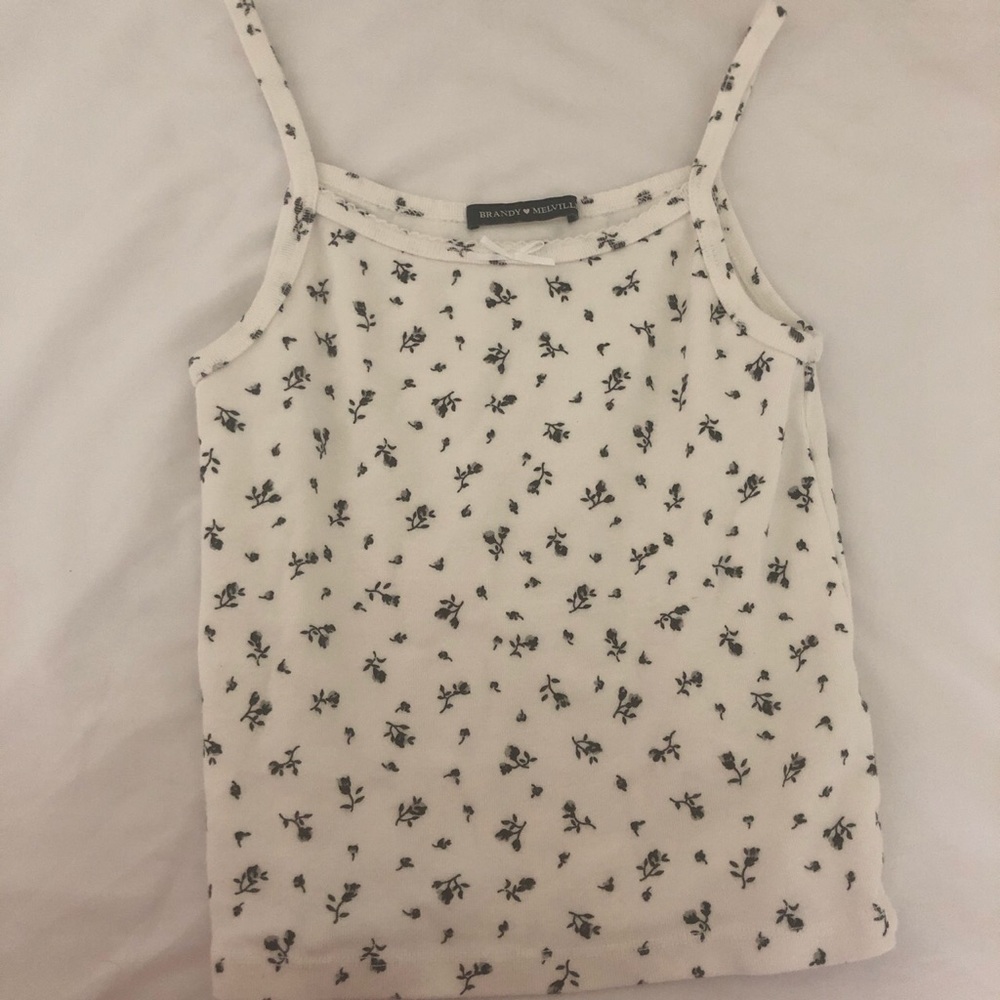 brandy melville floral belle tank top